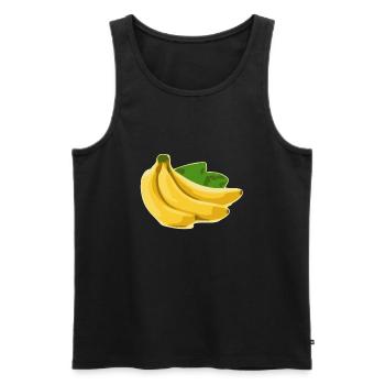 bananes - Débardeur bio Premium Homme - noir - Devant - Michal (187cm)
