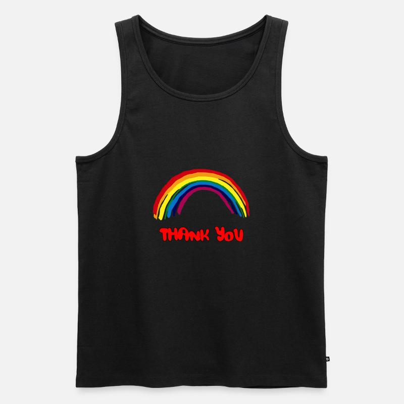 Danke - Männer Premium Bio Tank Top - Schwarz