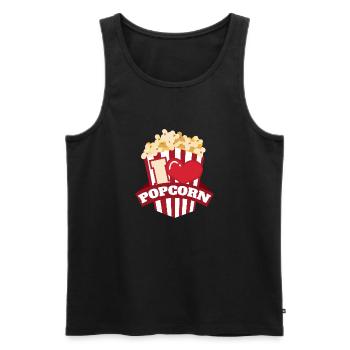 I Love Popcorn Kids Idée cadeau drôle - Débardeur bio Premium Homme - noir - Devant - AI Model Male 178 light (178cm)