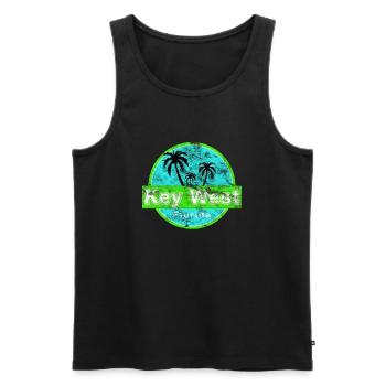 Key West Florida Vintage - Men's Premium Organic Tank Top - black - Front - AI Model Male 178 light (178cm)