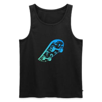 Maori Skateboard Liebhaber Tribal Tattoo Geschenk - Männer Premium Bio Tank Top - Schwarz - Vorne - Michal (187cm)