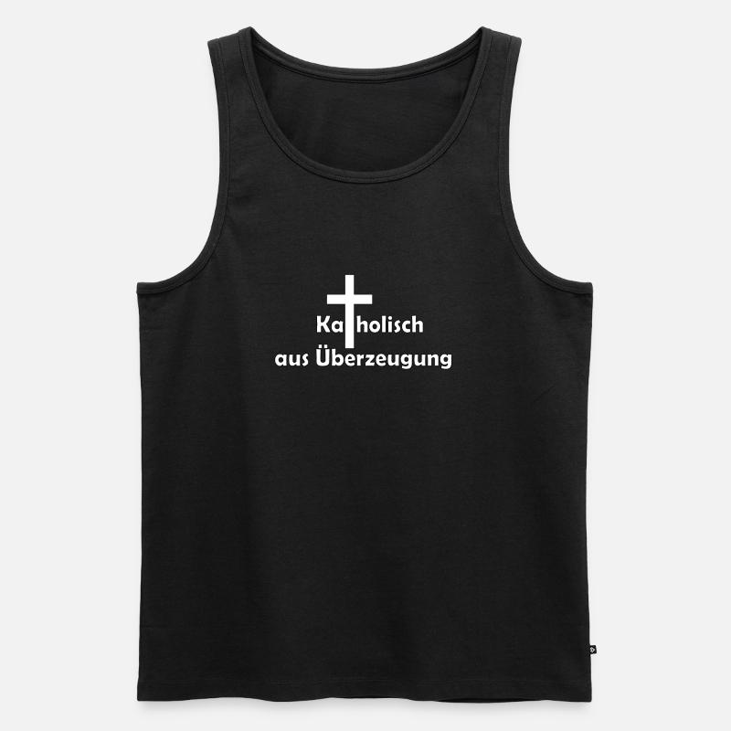 Katholisch Christliche Christen Kirche - Männer Premium Bio Tank Top - Schwarz