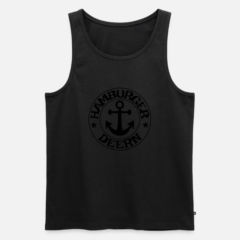 Hamburger Deern - Männer Premium Bio Tank Top - Schwarz