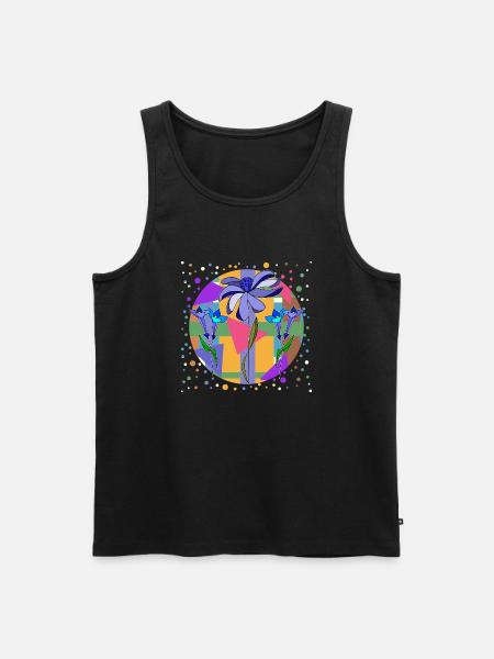 Blumen - Männer Premium Bio Tank Top - Schwarz