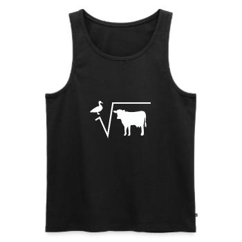Mathe Ente Wurzel Aus Kuh Mathelehrer Geschenkidee - Männer Premium Bio Tank Top - Schwarz - Vorne - Michal (187cm)