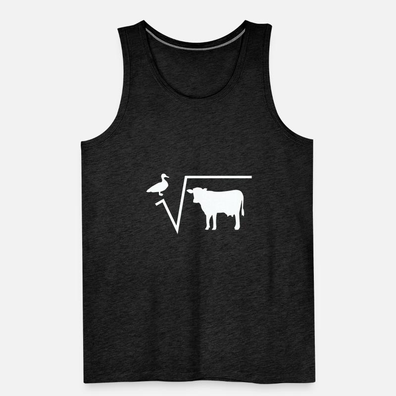 Math duck root from cow math teacher gift idea Men's Premium Organic Tank Top