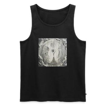 Ange du cœur de la purification - Débardeur bio Premium Homme - noir - Devant - Michal (187cm)