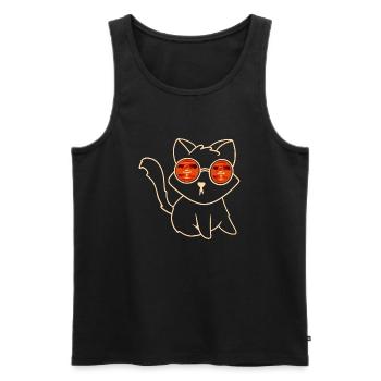 cat explosion - Katzen Explosion - Männer Premium Bio Tank Top - Schwarz - Vorne - AI Model Male 178 light (178cm)