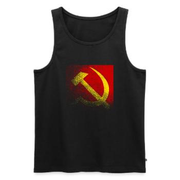 communisme - Débardeur bio Premium Homme - noir - Devant - AI Model Male 178 light (178cm)