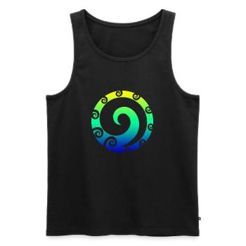 Maori Koru Art Polynesian Tribal Tattoo Geschenk - Männer Premium Bio Tank Top - Schwarz - Vorne - AI Model Male 178 light (178cm)