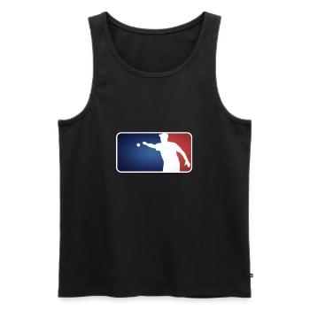Petanque Boule Boccia Petanca Major League Style - Men's Premium Organic Tank Top - black - Front - AI Model Male 178 light (178cm)
