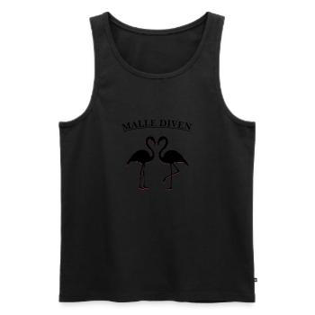 Flamingo Malle Mallorca Frauen Damen - Männer Premium Bio Tank Top - Schwarz - Vorne - Michal (187cm)