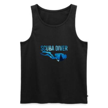 Double Exposure Tauchen Scuba Diver Geschenkidee - Männer Premium Bio Tank Top - Schwarz - Vorne - AI Model Male 178 light (178cm)