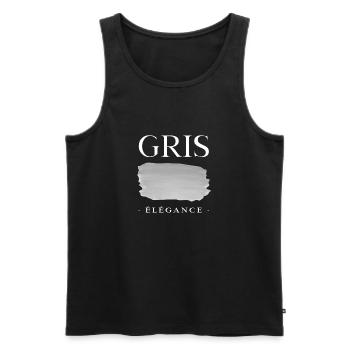 Elegance Gray - Minimalist Brush - - Men's Premium Organic Tank Top - black - Front - Michal (187cm)