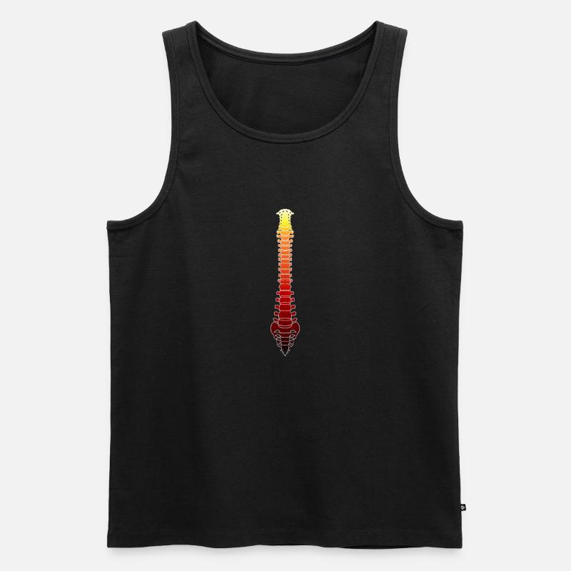 Glühende Wirbelsäule - Männer Premium Bio Tank Top - Schwarz