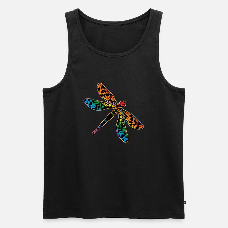 Libelle - Männer Premium Bio Tank Top - Schwarz