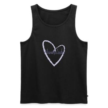 Hundeliebe - Männer Premium Bio Tank Top - Schwarz - Vorne - Michal (187cm)