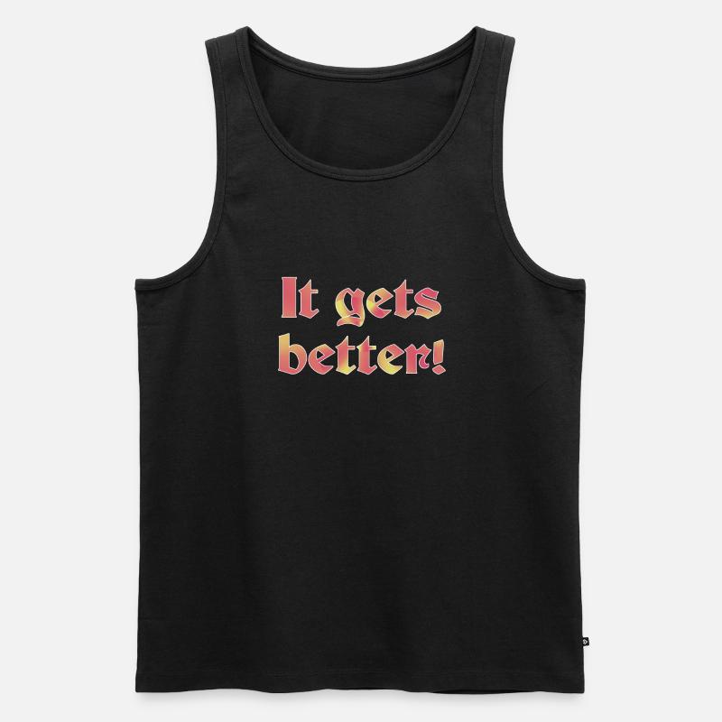 Es wird besser - Männer Premium Bio Tank Top - Schwarz