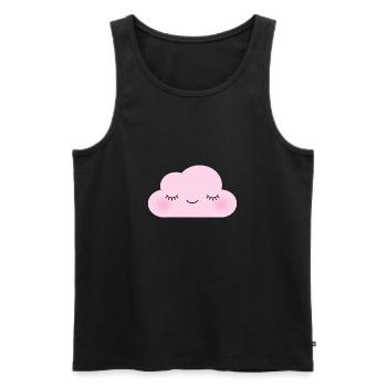Pink Cloud - Men's Premium Organic Tank Top - black - Front - AI Model Male 178 light (178cm)
