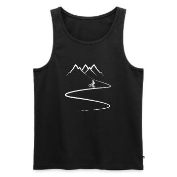 BMX - Downhill - Montagne - Montagne - Débardeur bio Premium Homme - noir - Devant - AI Model Male 178 light (178cm)