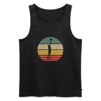 basketball - Men's Premium Organic Tank Top - black - Front - Michal (187cm)
