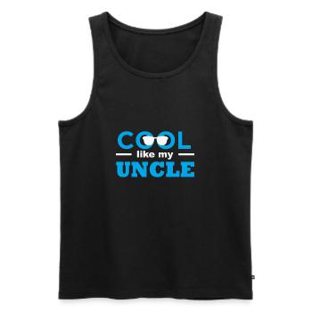 Cool Like My Uncle Baby Jumeaux Partenaire Look Gift - Débardeur bio Premium Homme - noir - Devant - Michal (187cm)