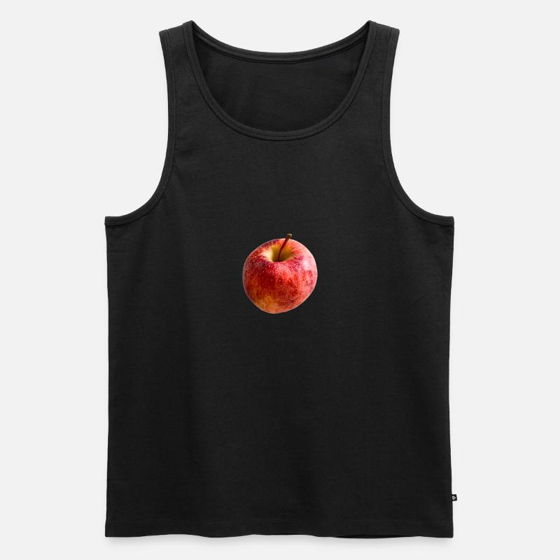 Apple - Männer Premium Bio Tank Top - Schwarz