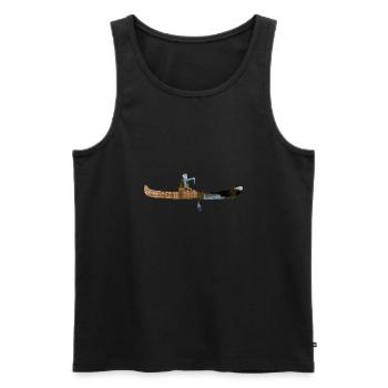 Double Exposure Art Kanu-Kanu-Liebhaber Geschenk - Männer Premium Bio Tank Top - Schwarz - Vorne - AI Model Male 178 light (178cm)