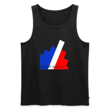Patrouille de France meeting aérien armée de l'air - Débardeur bio Premium Homme - noir - Devant - AI Model Male 178 light (178cm)