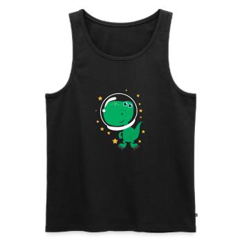 Space animals space dinosaur kids gift - Men's Premium Organic Tank Top - black - Front - AI Model Male 178 light (178cm)