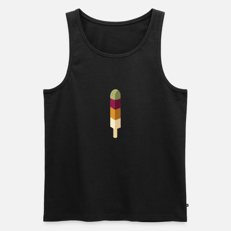 Kaktus Eis - Männer Premium Bio Tank Top - Schwarz