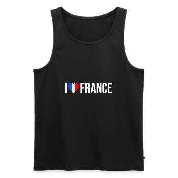 J'aime la France - Débardeur bio Premium Homme - noir - Devant - AI Model Male 178 light (178cm)