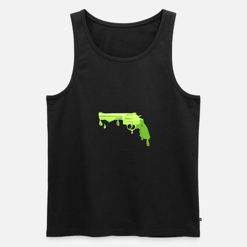 DripDrop Revolver - Männer Premium Bio Tank Top - Schwarz
