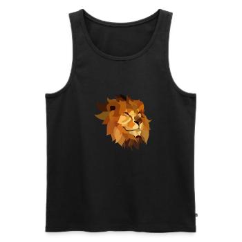 Lion - Men's Premium Organic Tank Top - black - Front - AI Model Male 178 light (178cm)