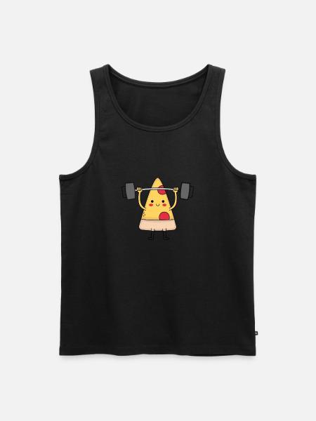 Pizza Gym - Men's Premium Organic Tank Top - black