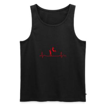 Hearbeat Basketballspiel Basketballspieler Gift - Männer Premium Bio Tank Top - Schwarz - Vorne - Michal (187cm)