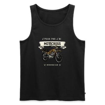 I CANNOT, I HAVE MOTOCROSS - Men's Premium Organic Tank Top - black - Front - AI Model Male 178 light (178cm)