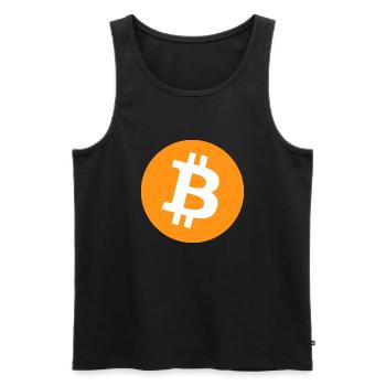 Bitcoin - Débardeur bio Premium Homme - noir - Devant - Michal (187cm)