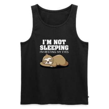 I'm not sleeping I'm resting my eyes - Men's Premium Organic Tank Top - black - Front - AI Model Male 178 light (178cm)