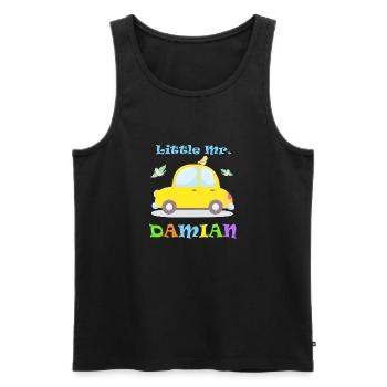Damian mit Auto Kleine Bruder Familie Geschwister - Männer Premium Bio Tank Top - Schwarz - Vorne - AI Model Male 178 light (178cm)