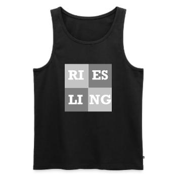 Riesling grau - Männer Premium Bio Tank Top - Schwarz - Vorne - Michal (187cm)