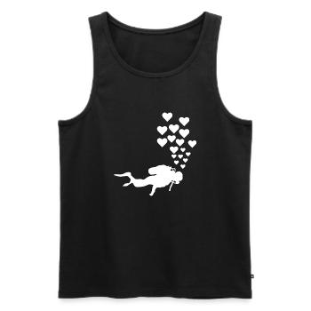 Diving Dive Dive - Men's Premium Organic Tank Top - black - Front - AI Model Male 178 light (178cm)