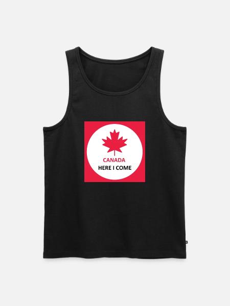 Canada Here I Come - Men's Premium Organic Tank Top - black