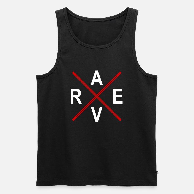 Rave Techno - Männer Premium Bio Tank Top - Schwarz