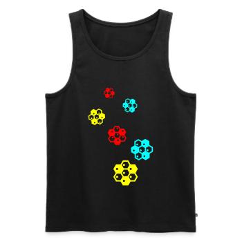 Beekeeper symbol - Men's Premium Organic Tank Top - black - Front - AI Model Male 178 light (178cm)