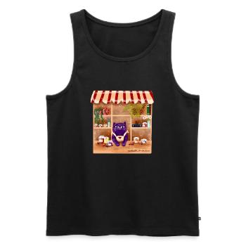 marmeladen shop - Männer Premium Bio Tank Top - Schwarz - Vorne - Michal (187cm)