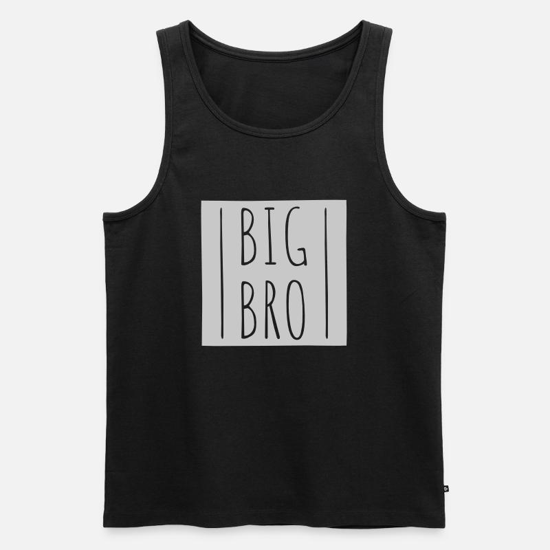 Großer Bruder Schild Logo - Männer Premium Bio Tank Top - Schwarz