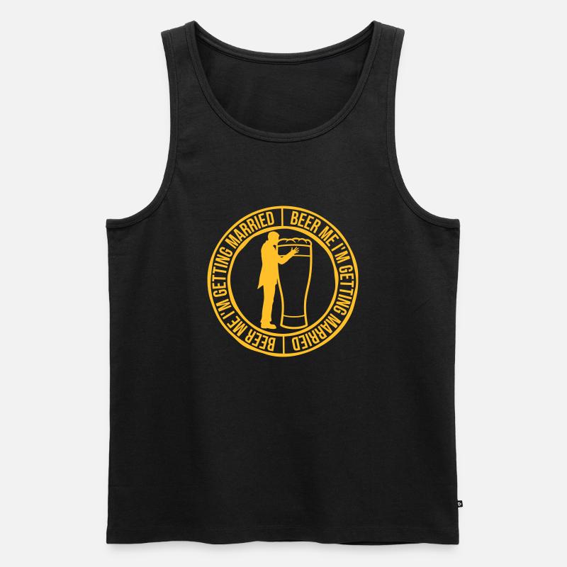Beer Me Getting Married - Männer Premium Bio Tank Top - Schwarz