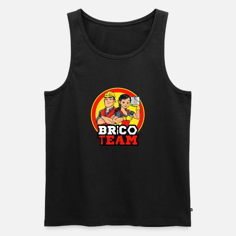 BRICO MANNSCHAFT - Männer Premium Bio Tank Top - Schwarz