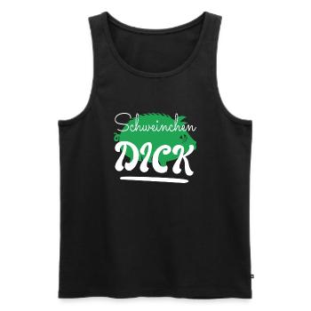 Schweinchen Dick - Männer Premium Bio Tank Top - Schwarz - Vorne - AI Model Male 178 light (178cm)